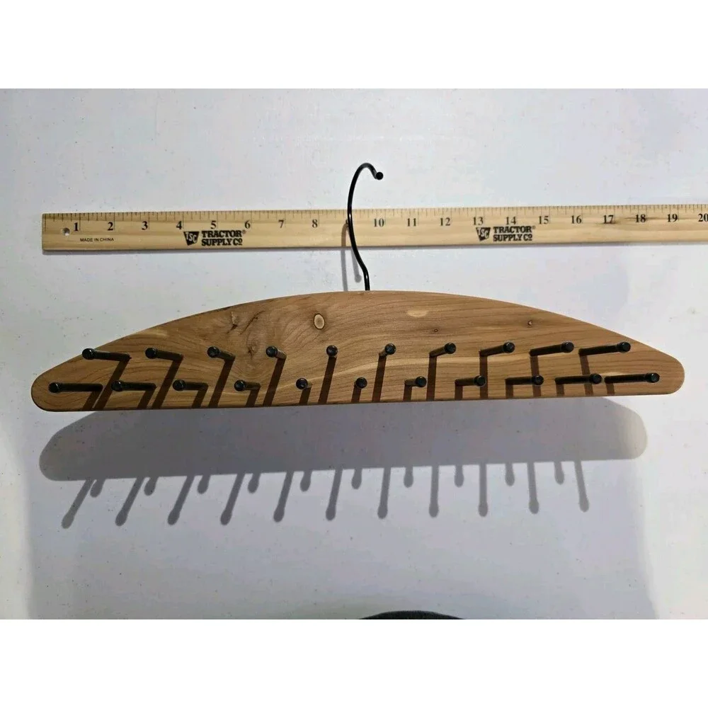 Heavy Duty Cedar Wood Tie Hanger Belt Rack Closet Organizer 42 Pegs